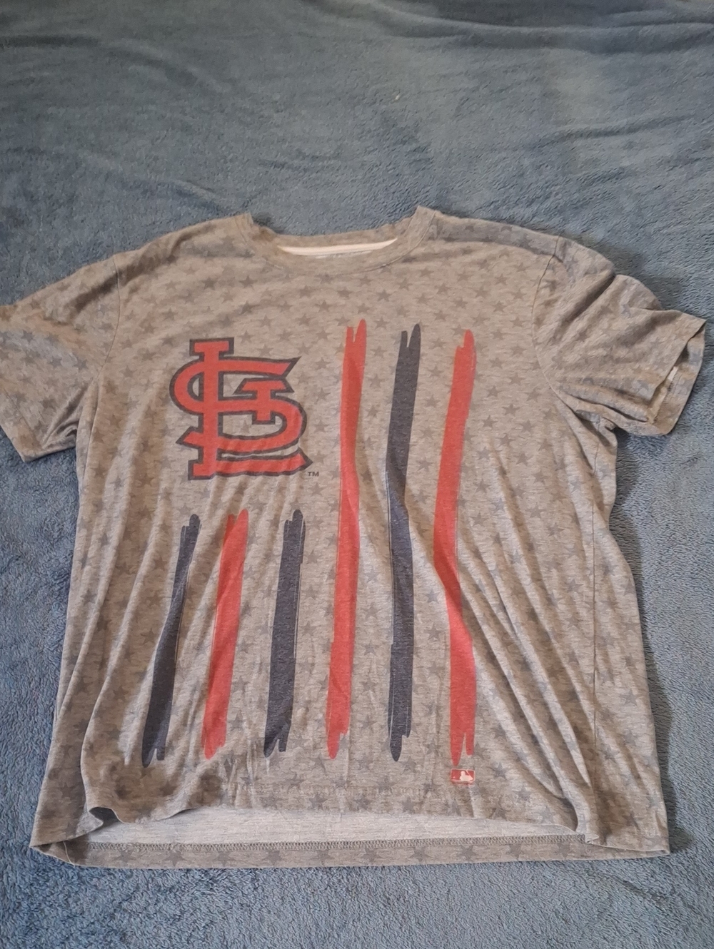 Genuine Merchandise Gray Logo Tee with Black Print